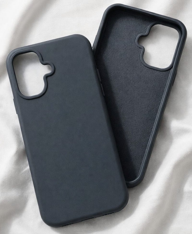 جراب سيليكون لجهاز iPhone 16 Plus - غطاء خلفي واقٍ مقاوم للصدمات، ناعم وخفيف الوزن، رمادي - Image 2